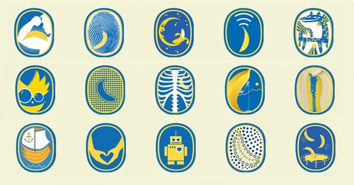 Sometimes I move these guys around so I get the sticker I want on the banana I want.