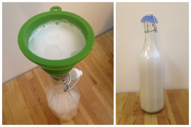 homemade almond milk