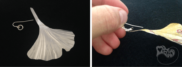 Recycled Ginkgo Leaf Earrings